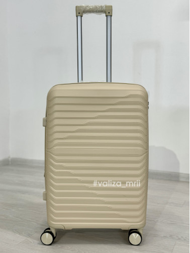 Валіза з поліпропілену - середній розмір - 013 - бежевий