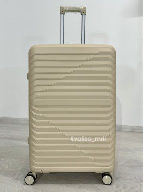 Валіза з поліпропілену - великий розмір - 013 - бежевий