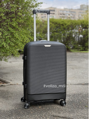 Валіза з поліпропілену - середній розмір - 081 - чорний