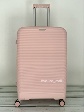 Валіза з поліпропілену - великий розмір - 081 - рожевий