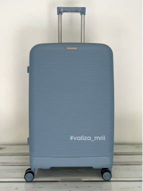 Валіза з поліпропілену - великий розмір - 081 - блакитний
