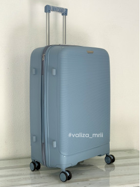 Валіза з поліпропілену - великий розмір - 081 - блакитний