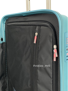 Чемодан Airtex Paris 249 - ручная кладь - бирюзовый