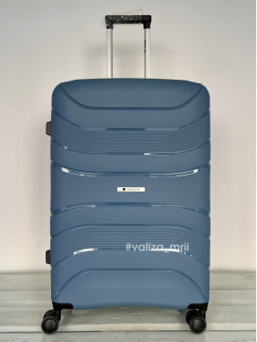 Валіза Worldline 288 - великий розмір - сіро-синій