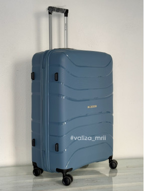 Валіза Worldline 288 - великий розмір - сіро-синій