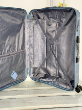 Валіза Worldline 288 - великий розмір - сіро-синій