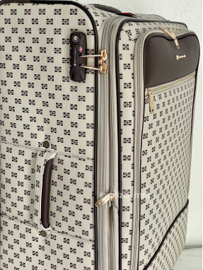 Валіза з екошкіри Snowball 39204 - великий розмір - бежевий