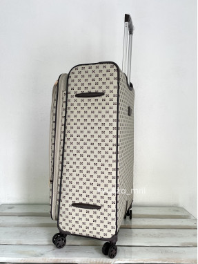 Валіза з екошкіри Snowball 39204 - великий розмір - бежевий