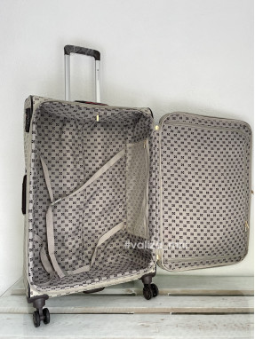 Валіза з екошкіри Snowball 39204 - великий розмір - бежевий