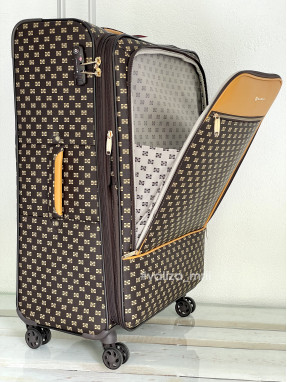 Валіза з екошкіри Snowball 39204 - великий розмір - коричнева