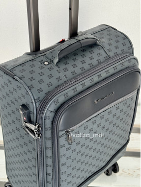 Валіза з екошкіри Snowball 39204 - ручна поклажа - чорний