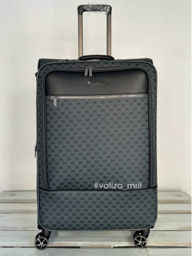 Валіза з екошкіри Snowball 39204 - великий розмір - чорний