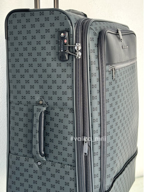 Валіза з екошкіри Snowball 39204 - великий розмір - чорний