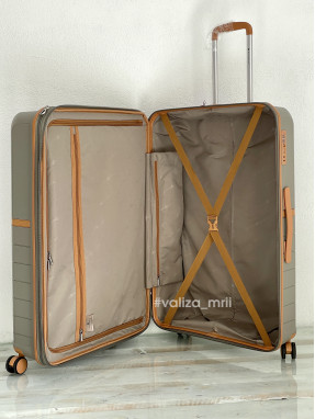 Чемодан Snowball 49403 - большой размер - бежевый