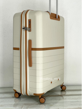Чемодан Snowball 49403 - большой размер - молочный