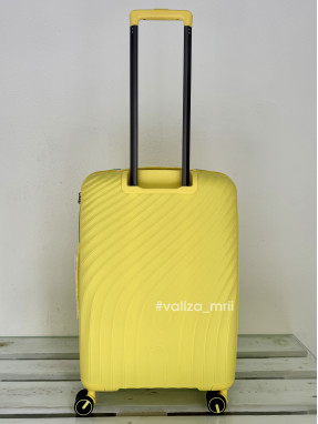 Валіза з поліпропілену - середній розмір - V&V Travel 8026 - жовтий