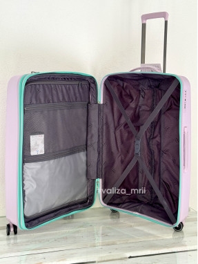 Чемодан из полипропилена - большой размер - V&V Travel 8026 - лиловый