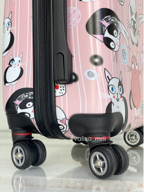 Валіза Worldline 809 - ручна поклажа - Pink cat