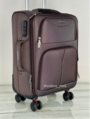 Тканевый чемодан Tourist 903 - ручная кладь - коричневый