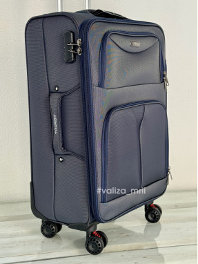 Тканинна валіза Tourist 903 - середній розмір - синій