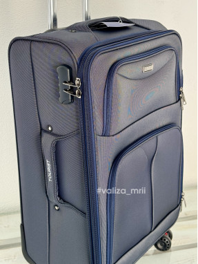 Тканинна валіза Tourist 903 - середній розмір - синій