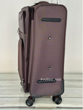 Тканевый чемодан Tourist 903 - средний размер - коричневый