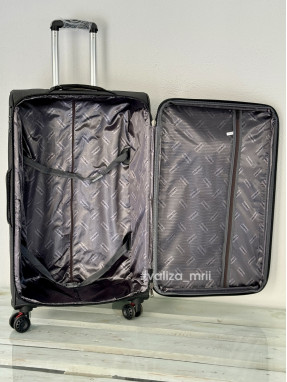 Тканевый чемодан Tourist 903 - большой размер - черный