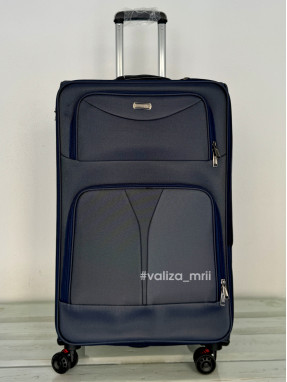 Тканинна валіза Tourist 903 - великий розмір - синій