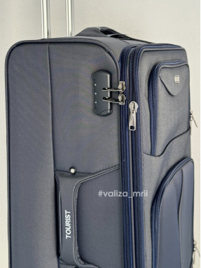 Тканевый чемодан Tourist 903 - большой размер - синий