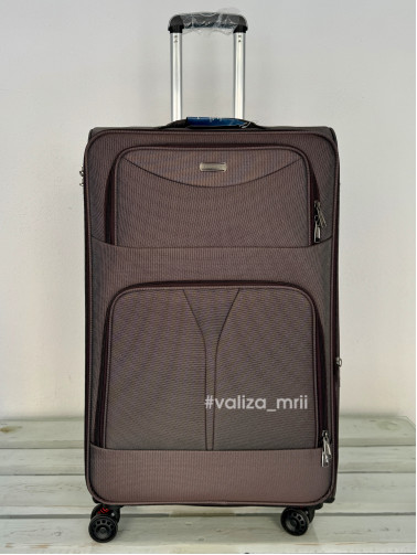 Тканинна валіза Tourist 903 - великий розмір - коричневий