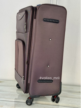 Тканинна валіза Tourist 903 - великий розмір - коричневий