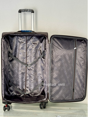 Тканинна валіза Tourist 903 - великий розмір - коричневий