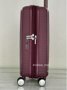 Чемодан American Tourister 7675 - ручная кладь - бургунди