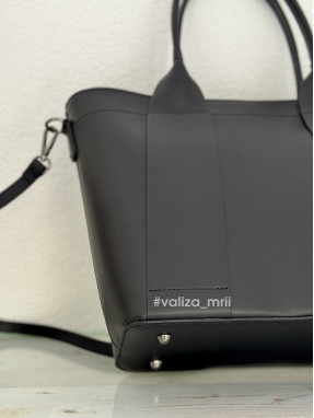 Женская вместительная сумка из натуральной кожи 02653 - черный