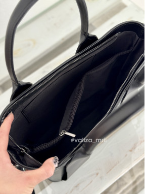 Женская вместительная сумка из натуральной кожи 02653 - черный