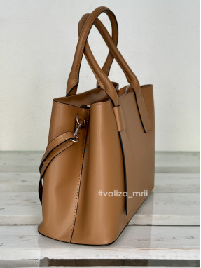 Классическая сумка натуральная кожа Италия 02816 - рыжий