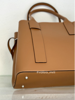 Классическая сумка натуральная кожа Италия 02816 - рыжий