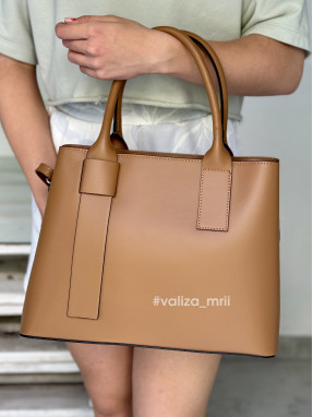 Классическая сумка натуральная кожа Италия 02816 - рыжий