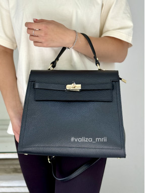 Сумка шкіряна Італія - 03499 - чорний