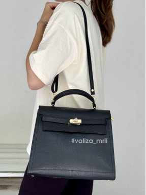 Сумка шкіряна Італія - 03499 - чорний