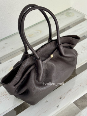 Женская сумка-шопер из натуральной кожи Virginia Conti 03852— шоколад