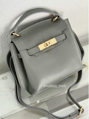 Сумка крос-боді з натуральної шкіри Італія 03977 - сірий