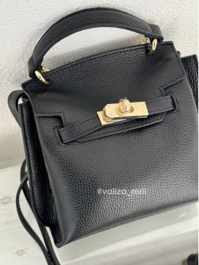 Сумка крос-боді з натуральної шкіри Італія 03977 - чорний