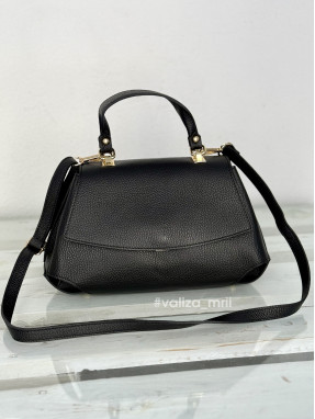 Сумка через плечо натуральная кожа Италия 04062_f - черный