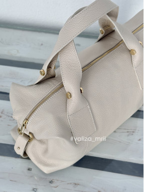 Сумка из натуральной кожи Италия - 04183 - бежевый