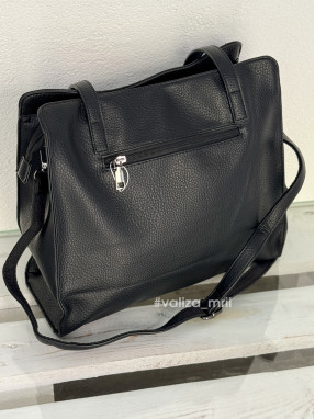 Сумка-шопер на 2 відділення 1426 з екошкіри - чорний