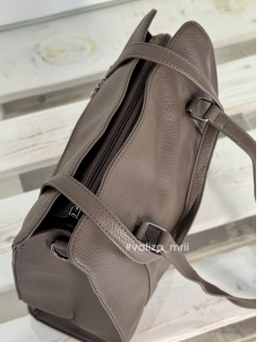 Сумка-шопер на 2 відділення 1426 з екошкіри - сірий