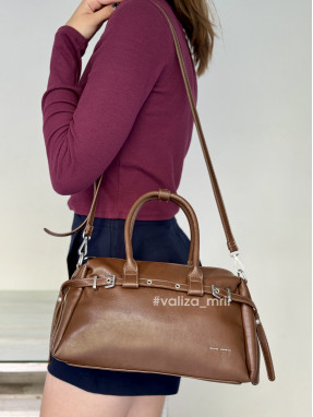 Стильна жіноча сумка з екошкіри David Jones CM7699 - рудий