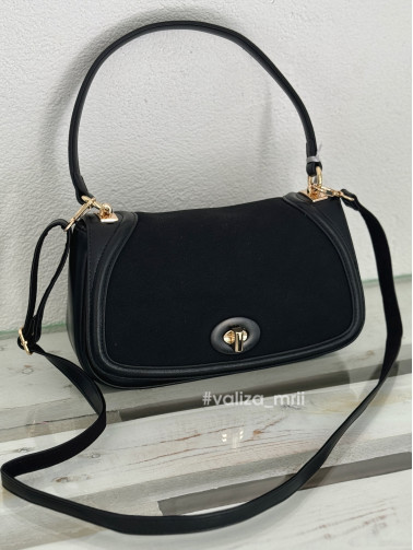 Жіноча сумка багет з екошкіри David Jones CM7705 - чорний