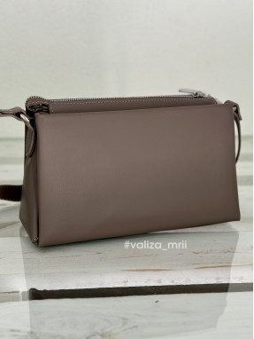 Женская сумка их экокожи David Jones CM7815 - темный тауп